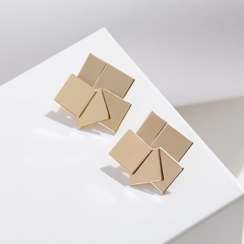Frosty Temperament Earrings Geometric Earrings Women