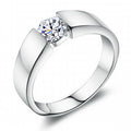 Couple Simulation Diamond Wedding Ring