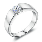 Couple Simulation Diamond Wedding Ring