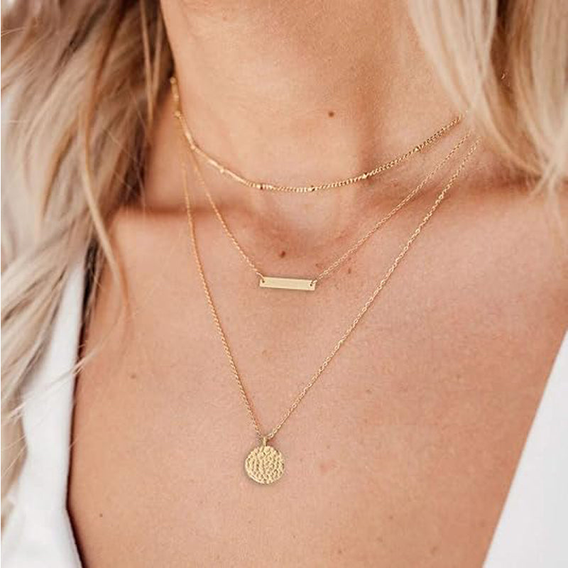 14K Gold Plated Bar Coin Charm Pendant
