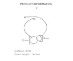 925 Sterling Silver Double Circle Round Bracelets
