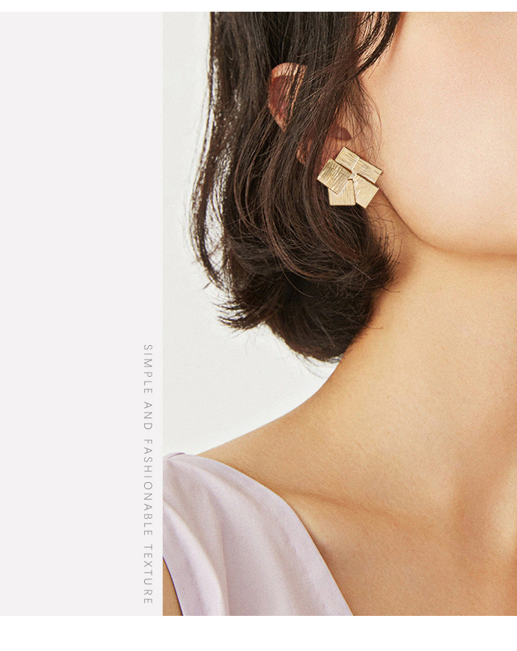 Frosty Temperament Earrings Geometric Earrings Women