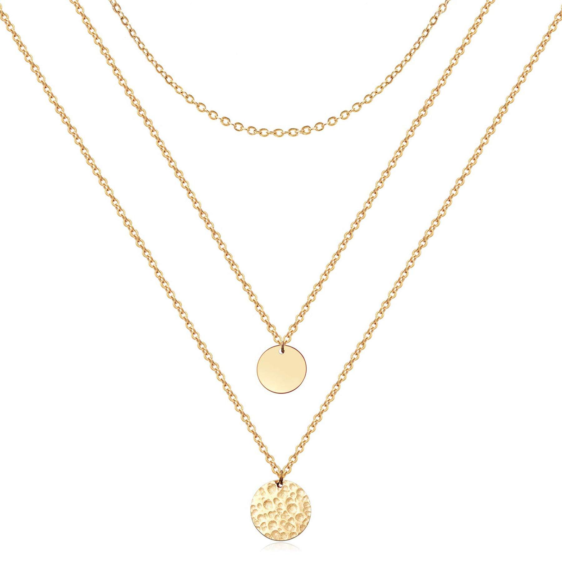 Gold Layered Choker Necklace 14K Gold Plated