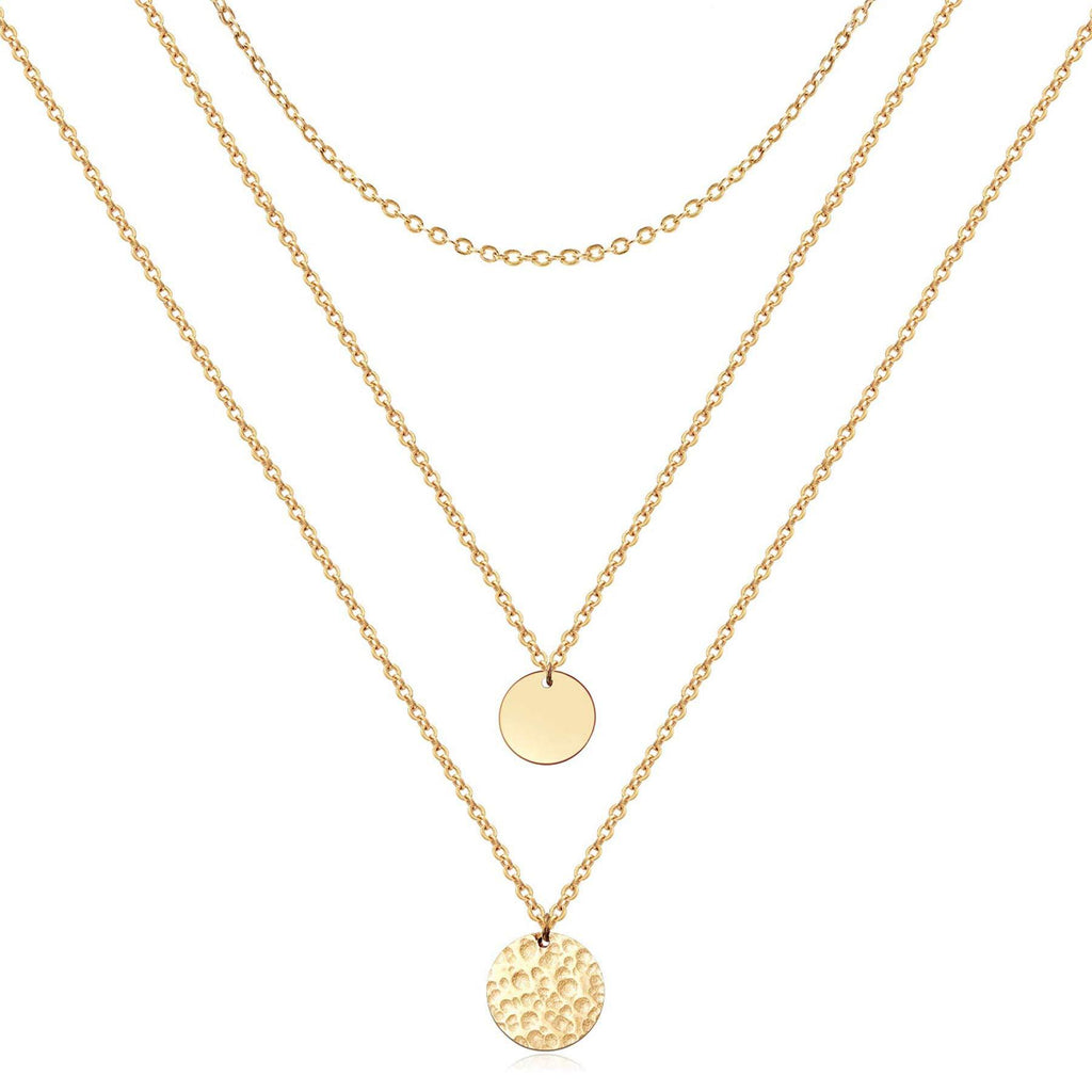 Gold Layered Choker Necklace 14K Gold Plated