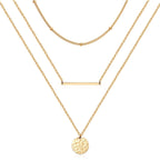 14K Gold Plated Bar Coin Charm Pendant