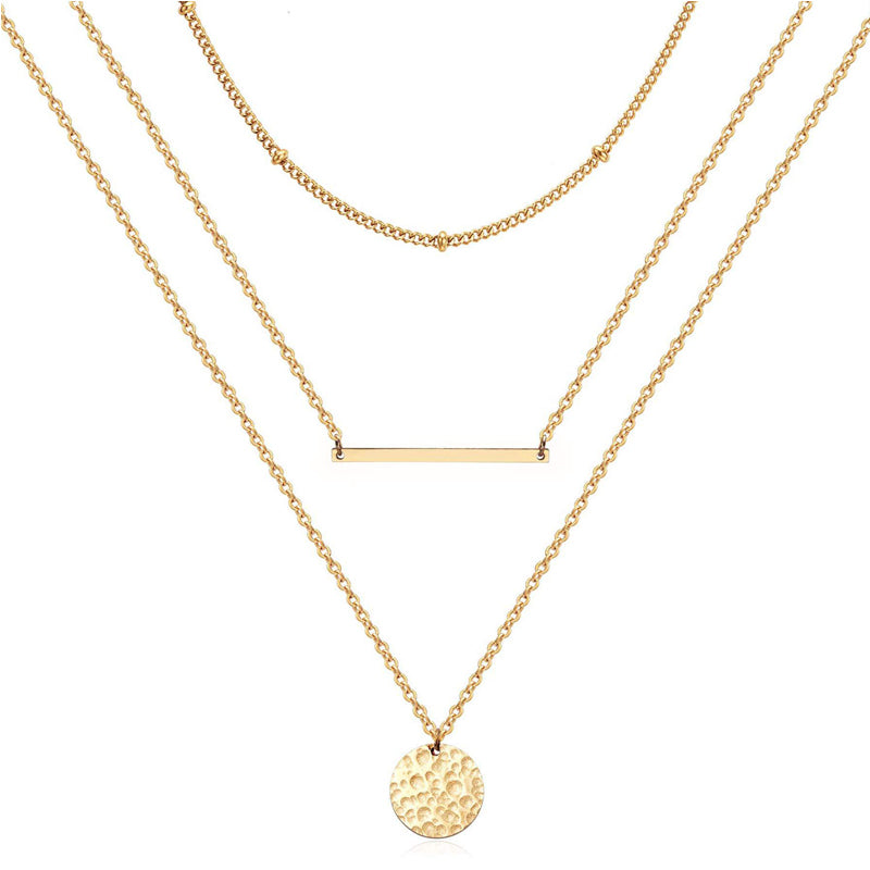 14K Gold Plated Bar Coin Charm Pendant