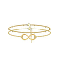 14K Gold Filled Adjustable Layered Bracelet