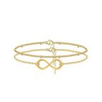 14K Gold Filled Adjustable Layered Bracelet