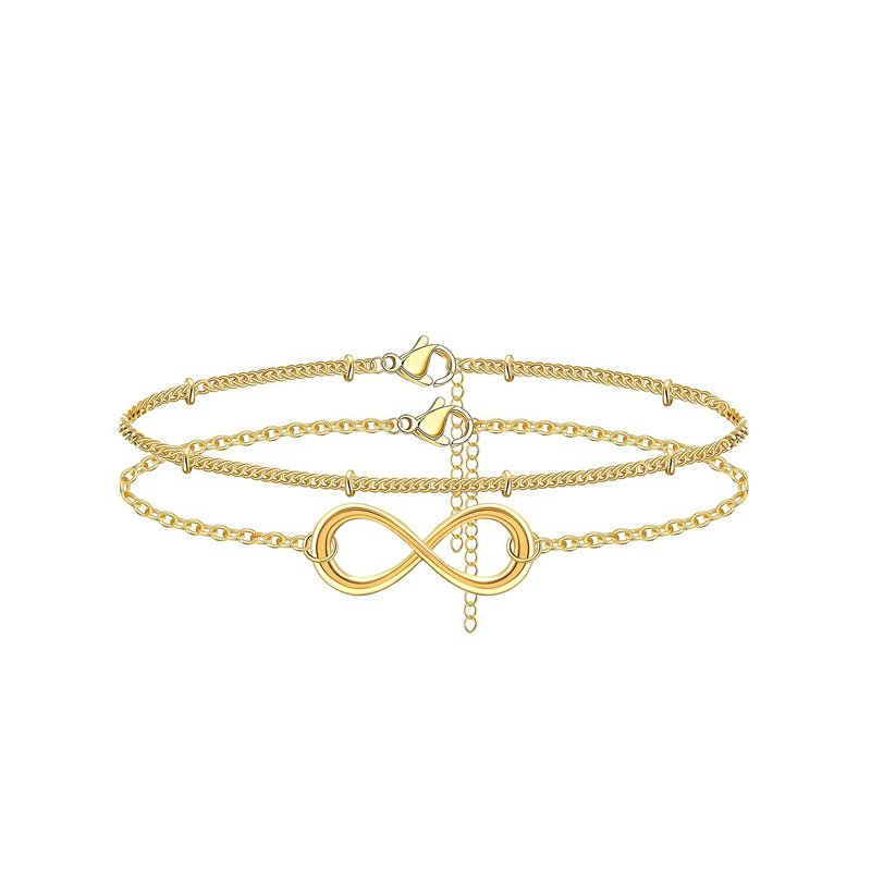 14K Gold Filled Adjustable Layered Bracelet