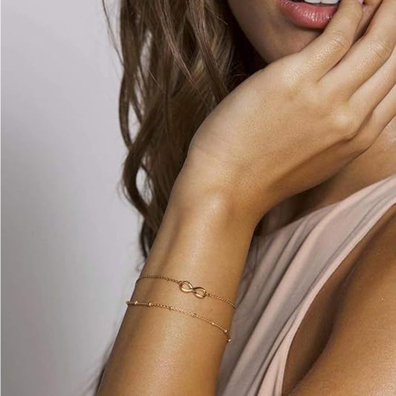 14K Gold Filled Adjustable Layered Bracelet