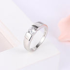 Couple Simulation Diamond Wedding Ring