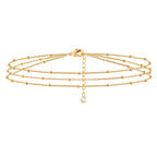 Adjustable Layered Bracelet Cute Oval Chain