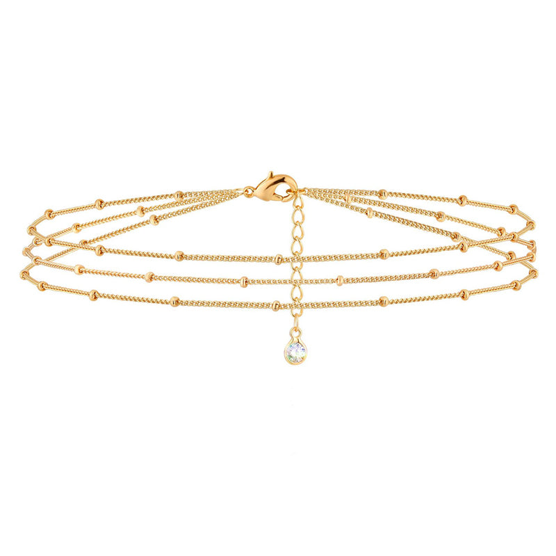 Adjustable Layered Bracelet Cute Oval Chain