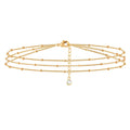 Adjustable Layered Bracelet Cute Oval Chain