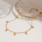 Stainless Steel All-match Zircon Anklet