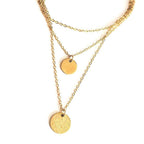 Gold Layered Choker Necklace 14K Gold Plated