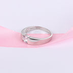Couple Simulation Diamond Wedding Ring