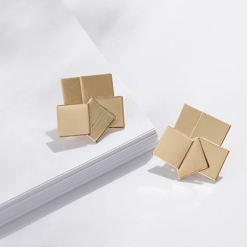 Frosty Temperament Earrings Geometric Earrings Women