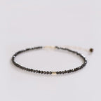 Ultra-fine Natural Obsidian Anklet For Women