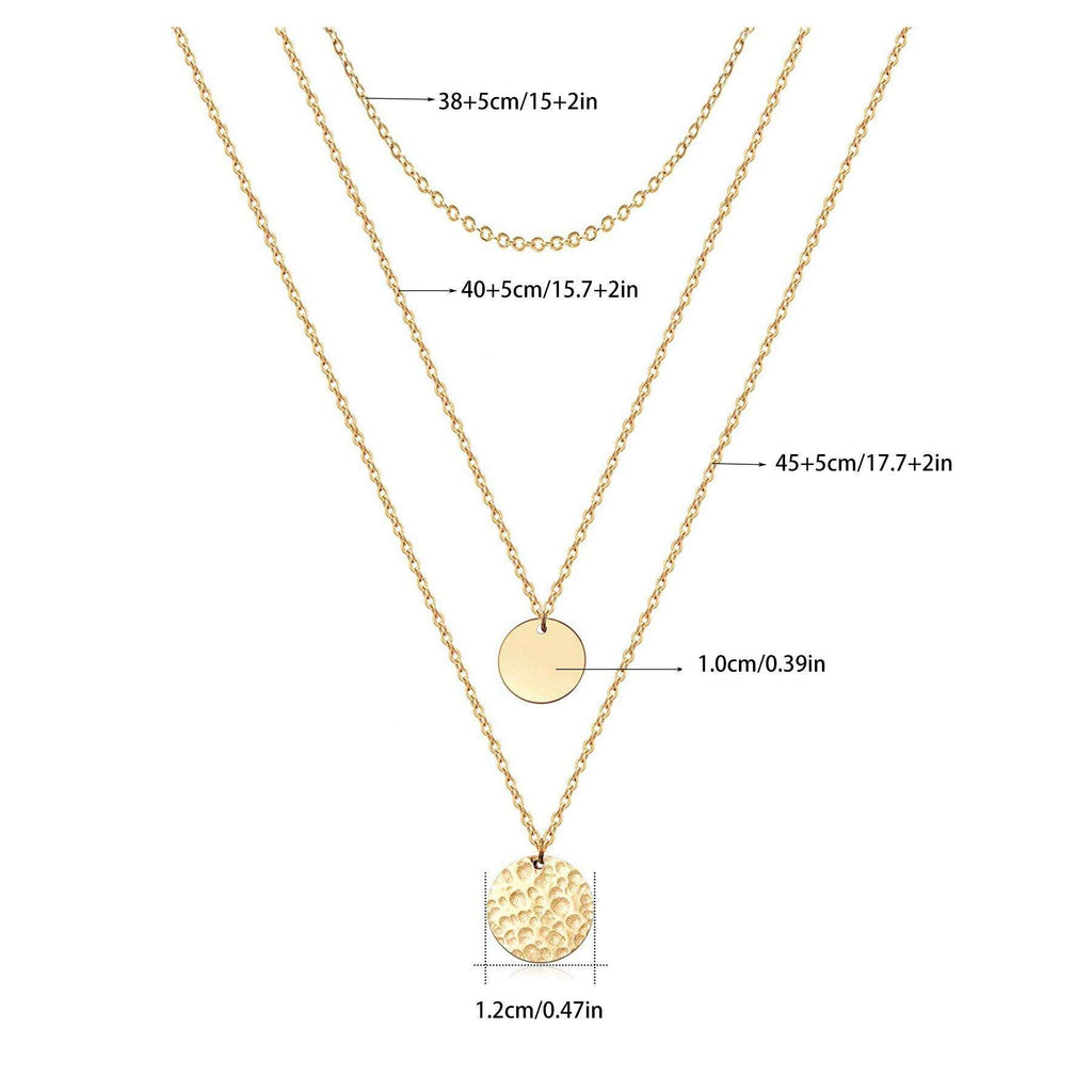 Gold Layered Choker Necklace 14K Gold Plated