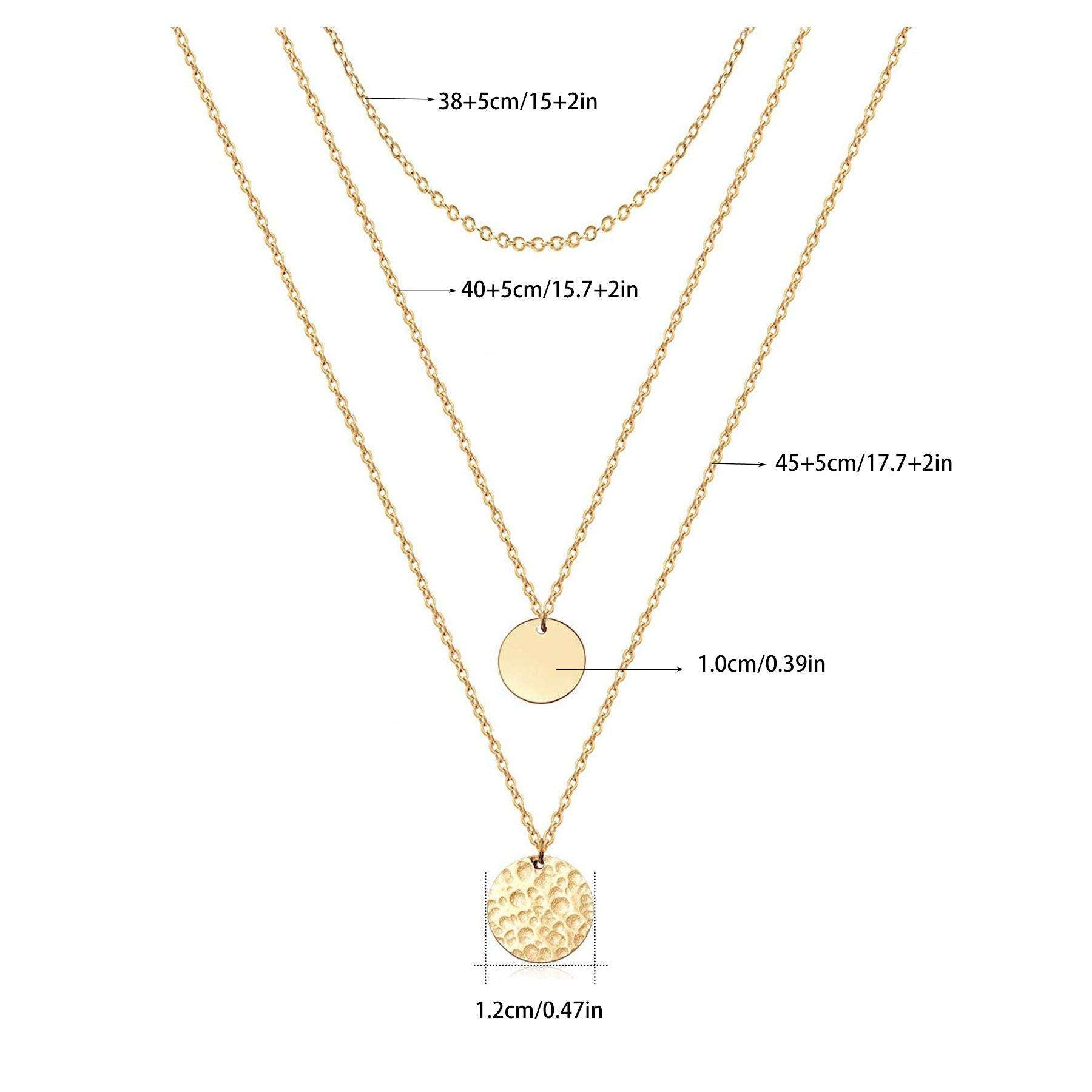 Gold Layered Choker Necklace 14K Gold Plated
