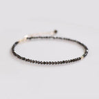 Ultra-fine Natural Obsidian Anklet For Women