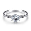 Silver Wedding Ring Women''s Zircon  Fashion Single Ring Fixed Wedding Ring Manufacturer