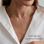 Dainty Diamond Solitaire Pendant Necklaces