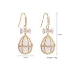 Opal Butterfly Stud Earrings Women