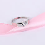 Couple Simulation Diamond Wedding Ring